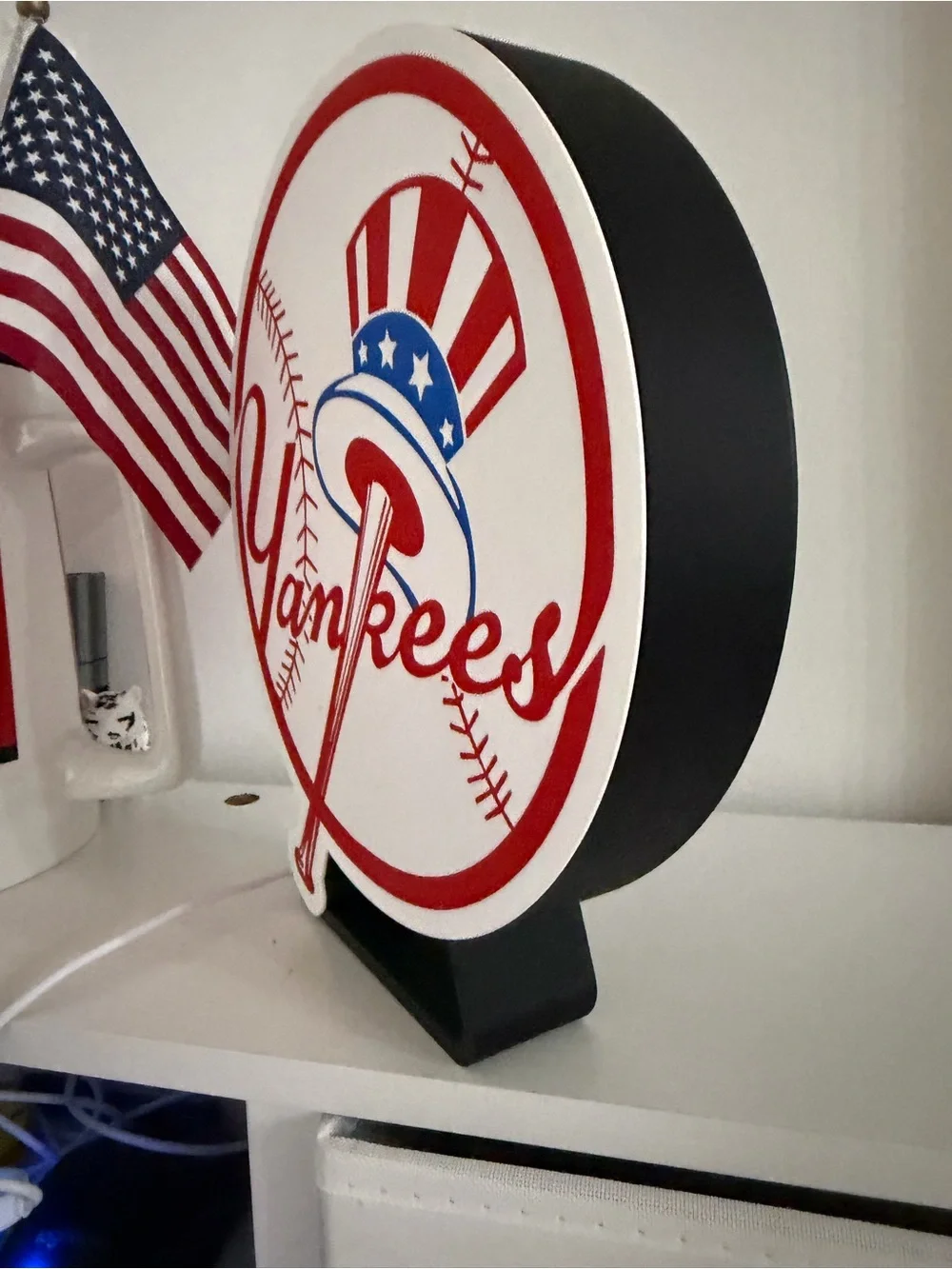 Yankees LED Team Light - Red and Blue Decorative Sign